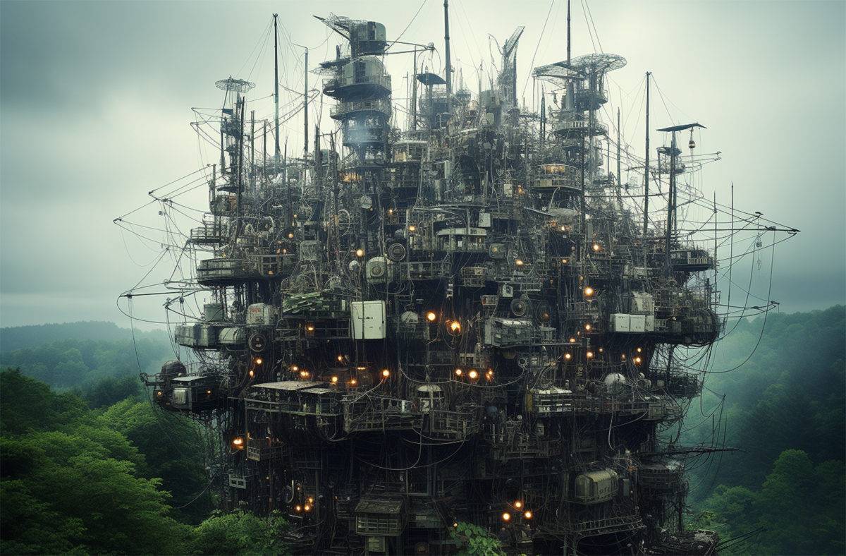 Rasez la forêt, qu’on voie les antennes! Image: Midjourney.