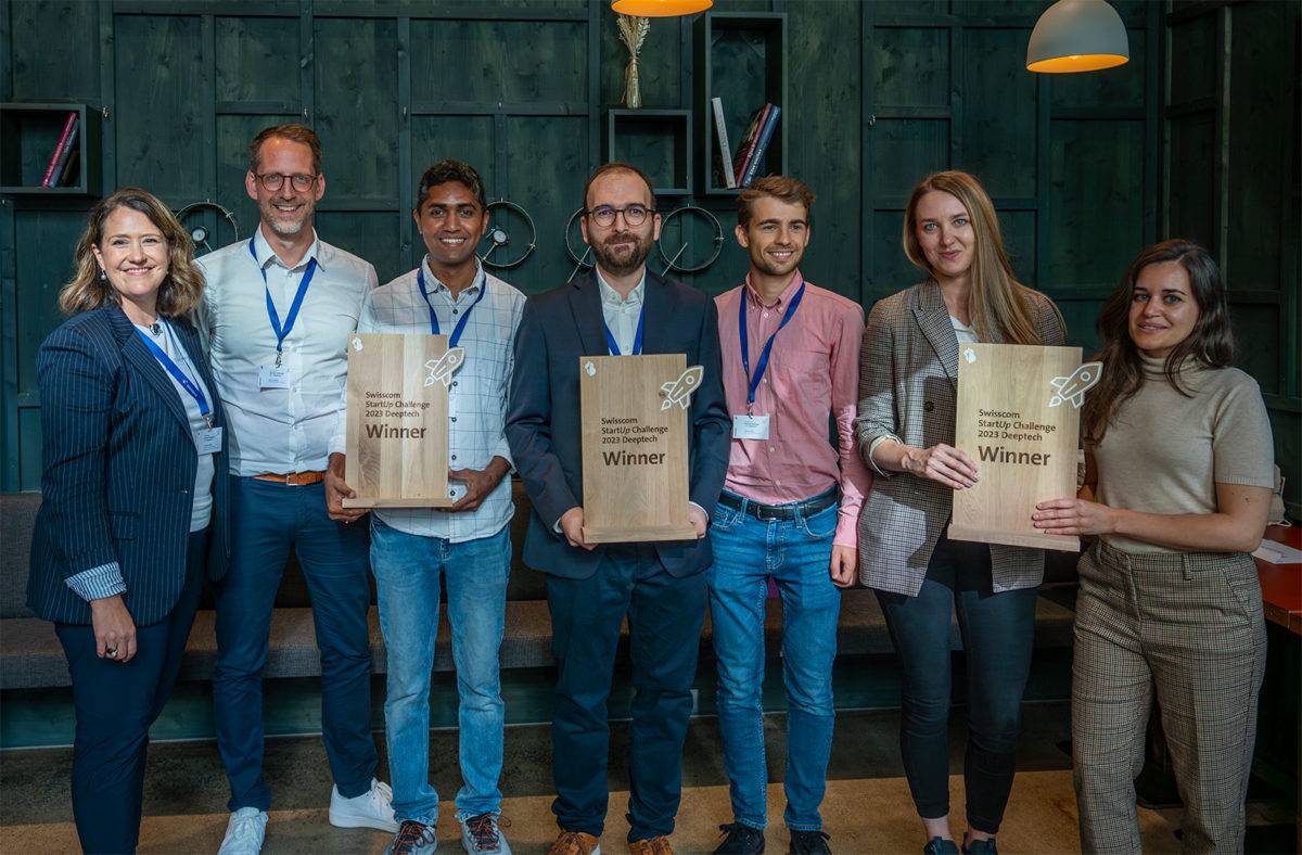 Les gagnants du Swisscom Challenge 2023.