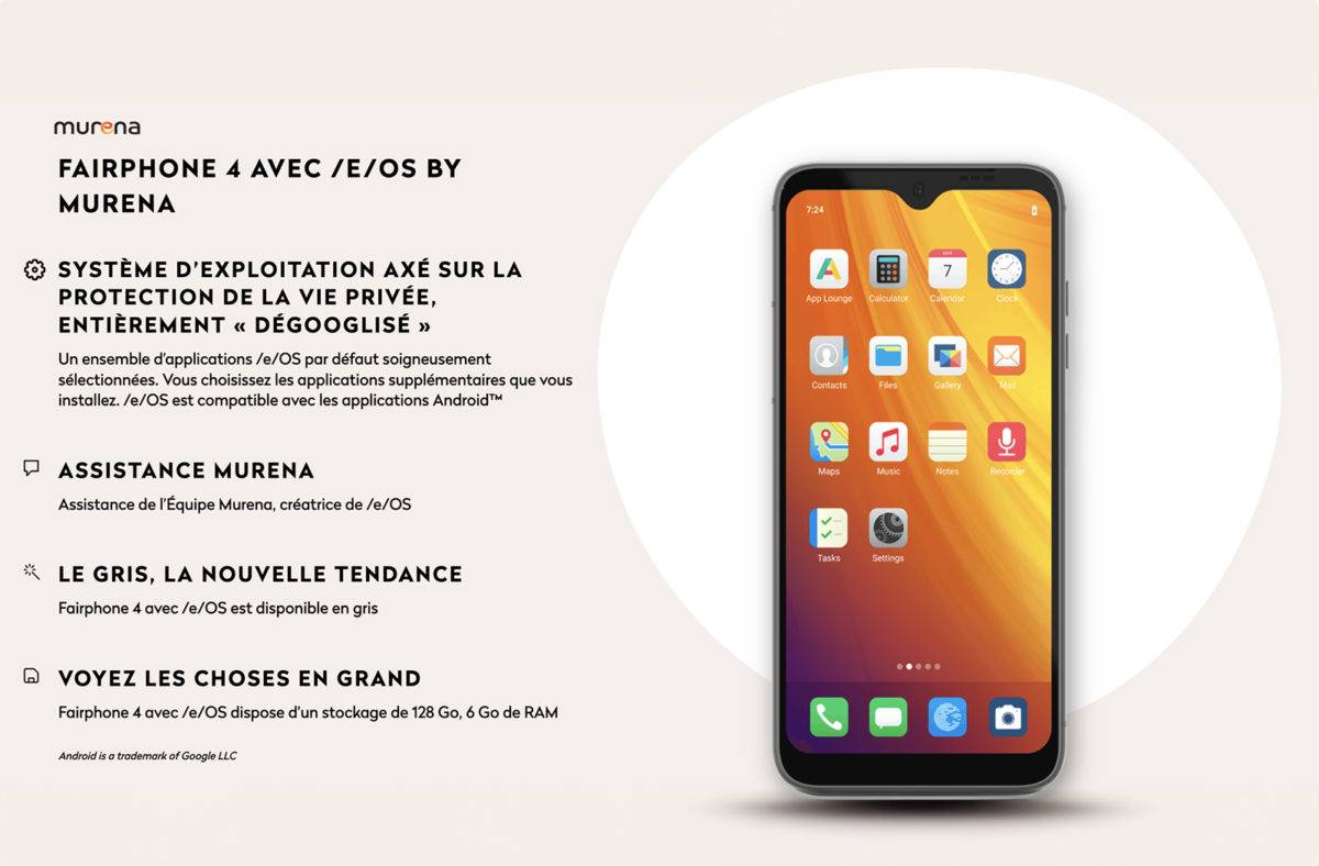Voici le Fairphone 4 sans Google avec Murena.