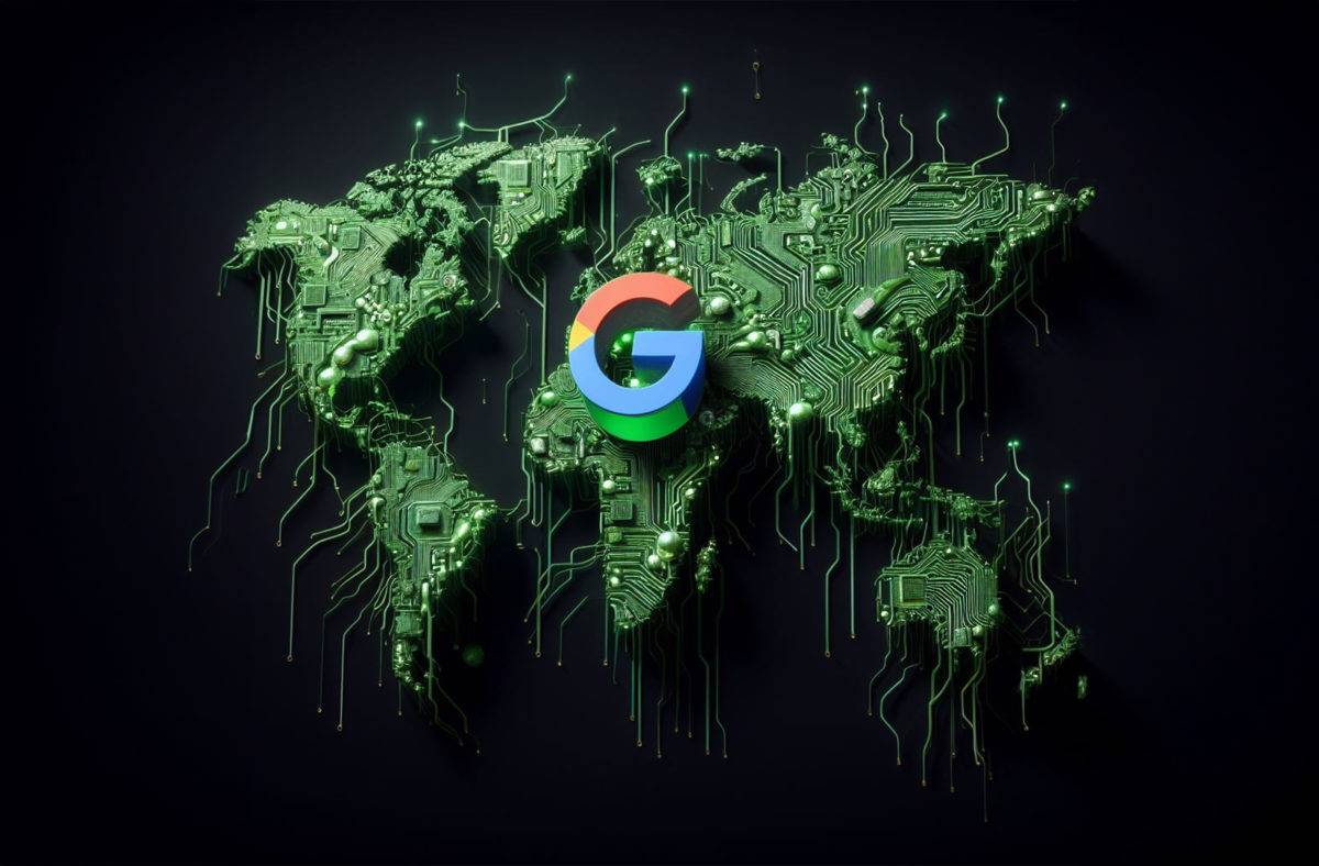 Google durable grâce à l'IA? Image: Bing + Photoshop AI.
