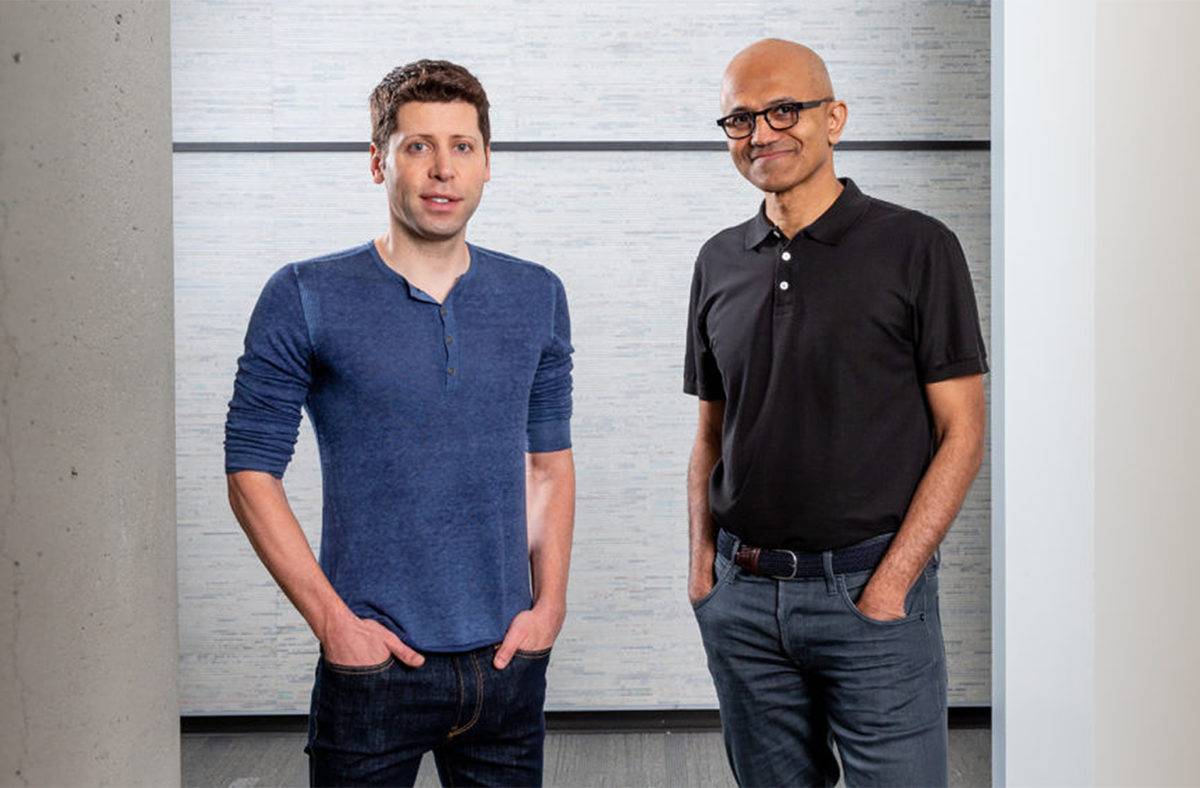Sam Altman et Satya Nadella. Photo: Microsoft.