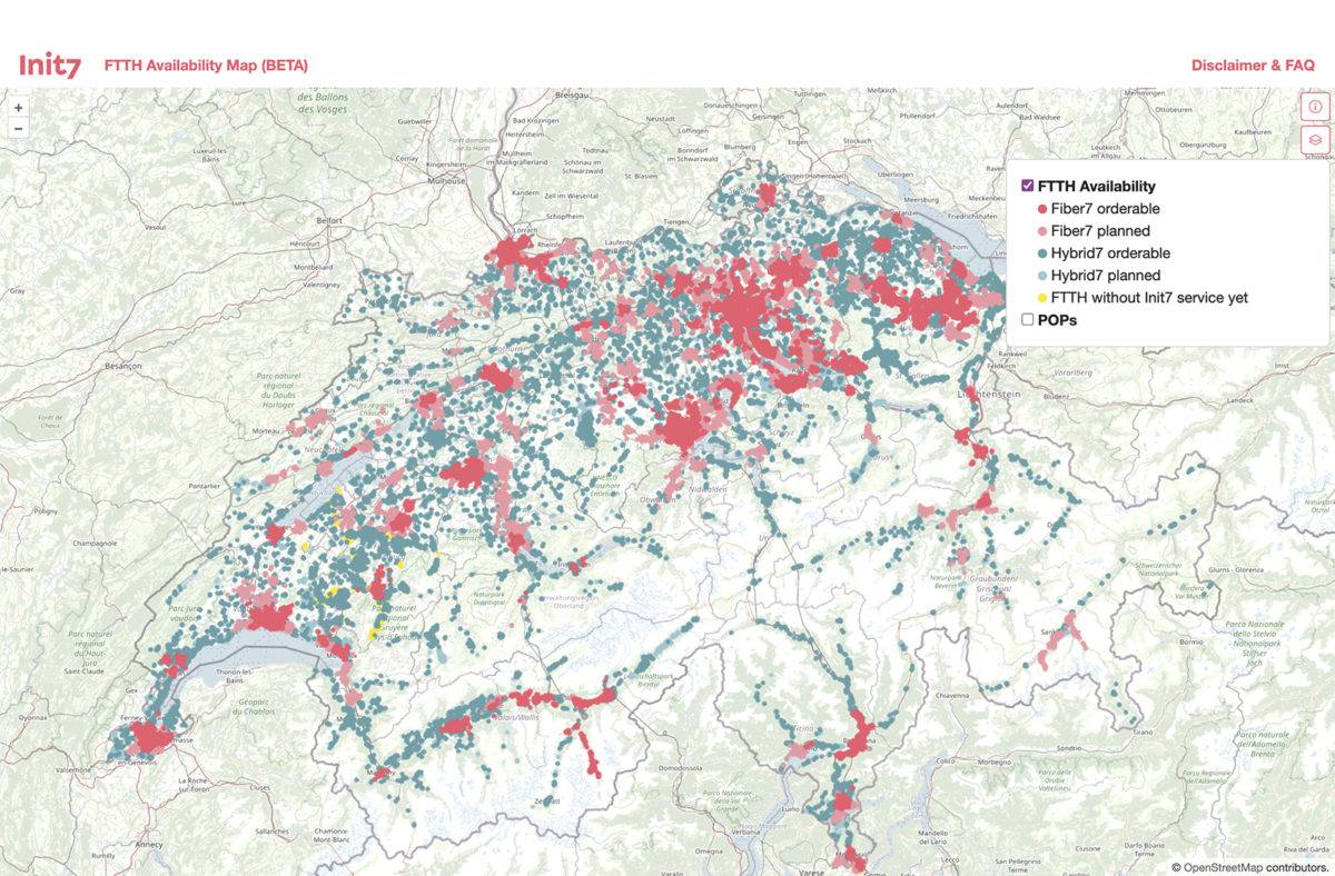 L'offre d'Init7 en Suisse.