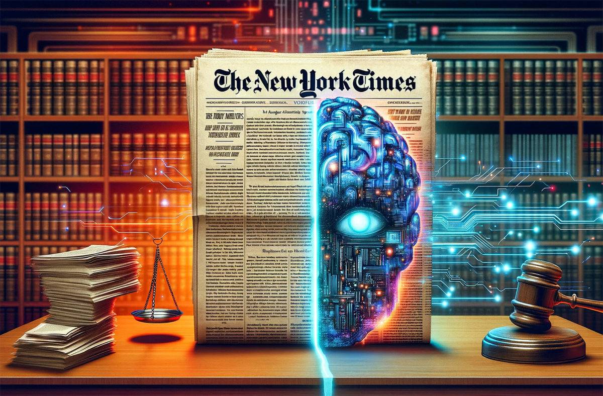 NYT vs ChatGPT. Image DALL-E3.