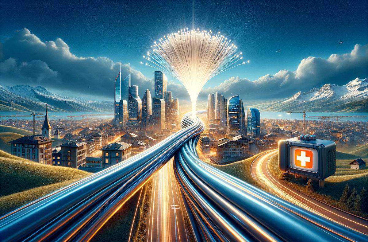 Swisscom enfin plus clair sur la fibre. Image: DALL-E3.