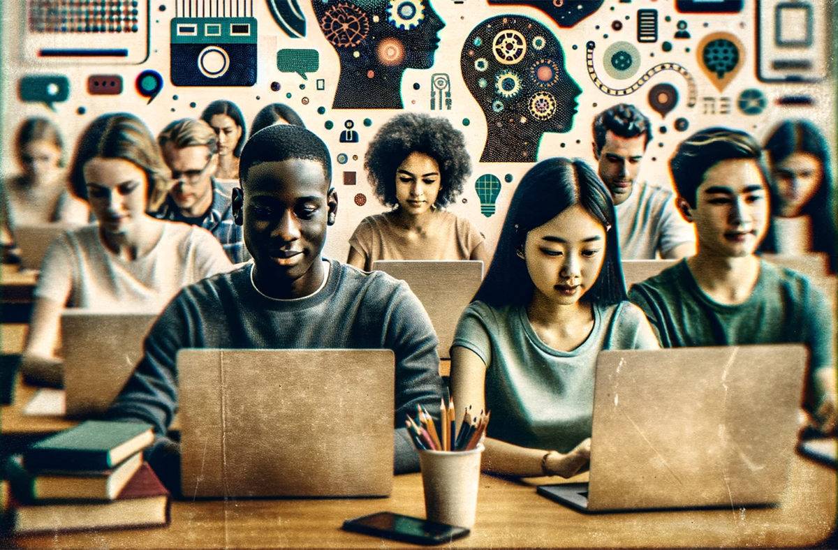 Google donne des cours d'IA. Image:DALL-E3.