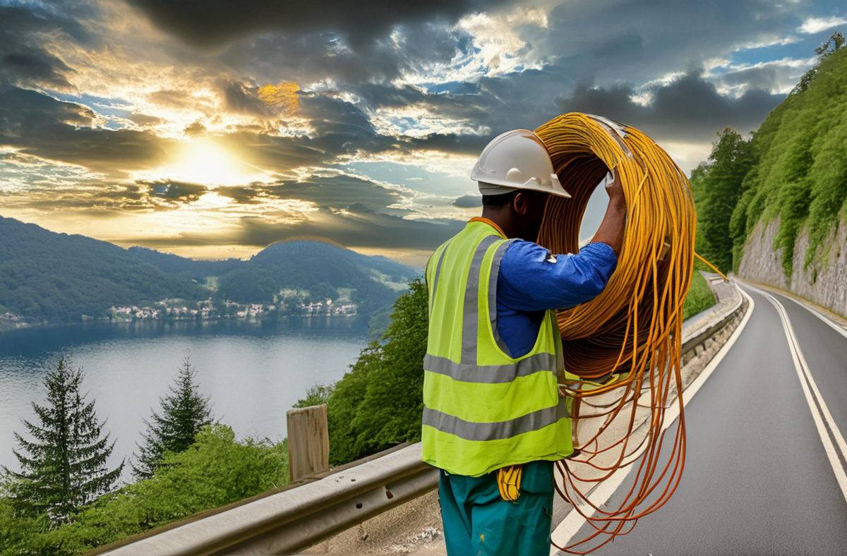 Fibre optique: Swisscom lambine. Image: Photoshop AI.