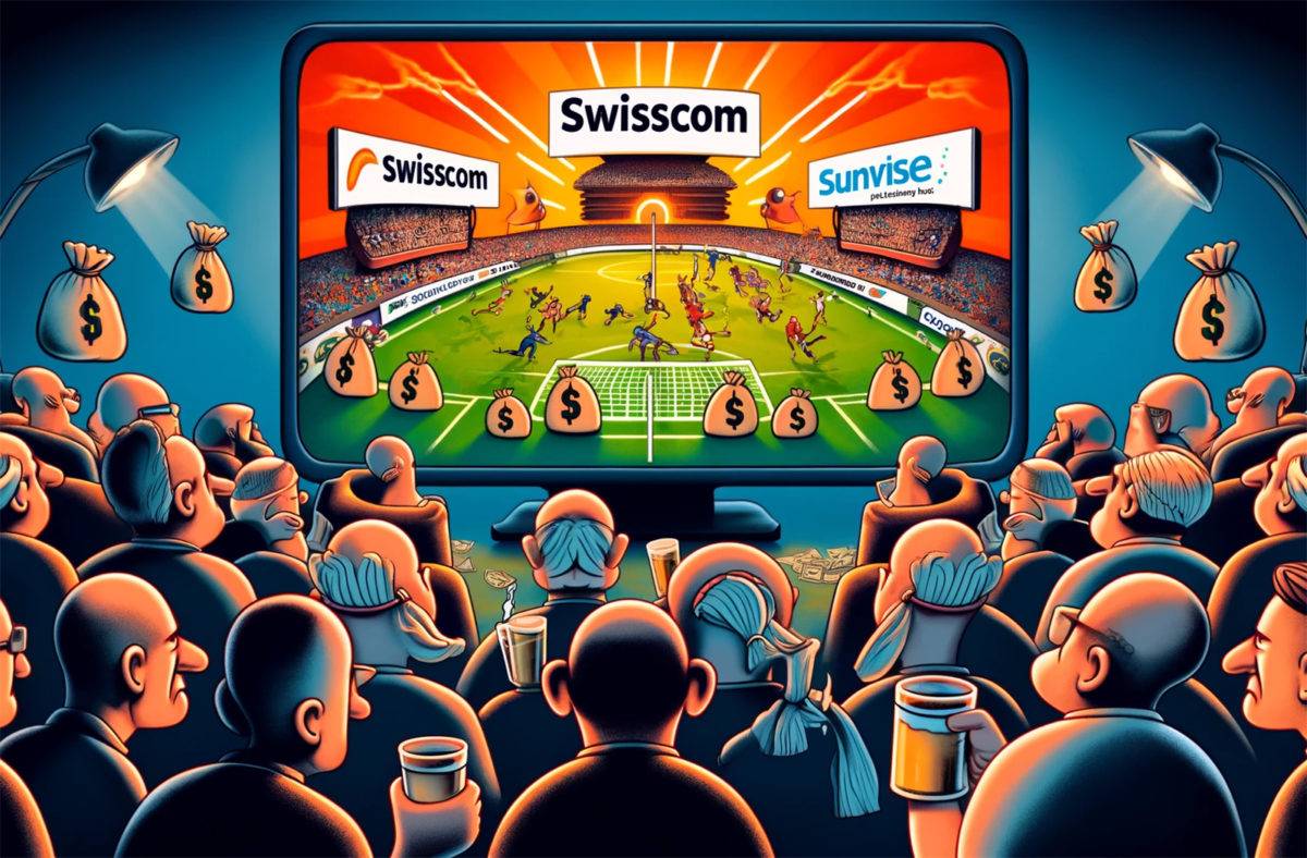 Le sport spectacle est cher aux opérateurs. Image: DALL-E3. Le sport spectacle est cher aux opérateurs. Image: DALL-E3.