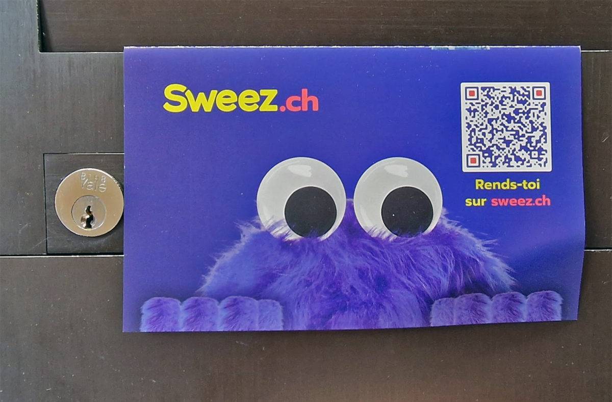 Campagne Sweez à Lausanne.