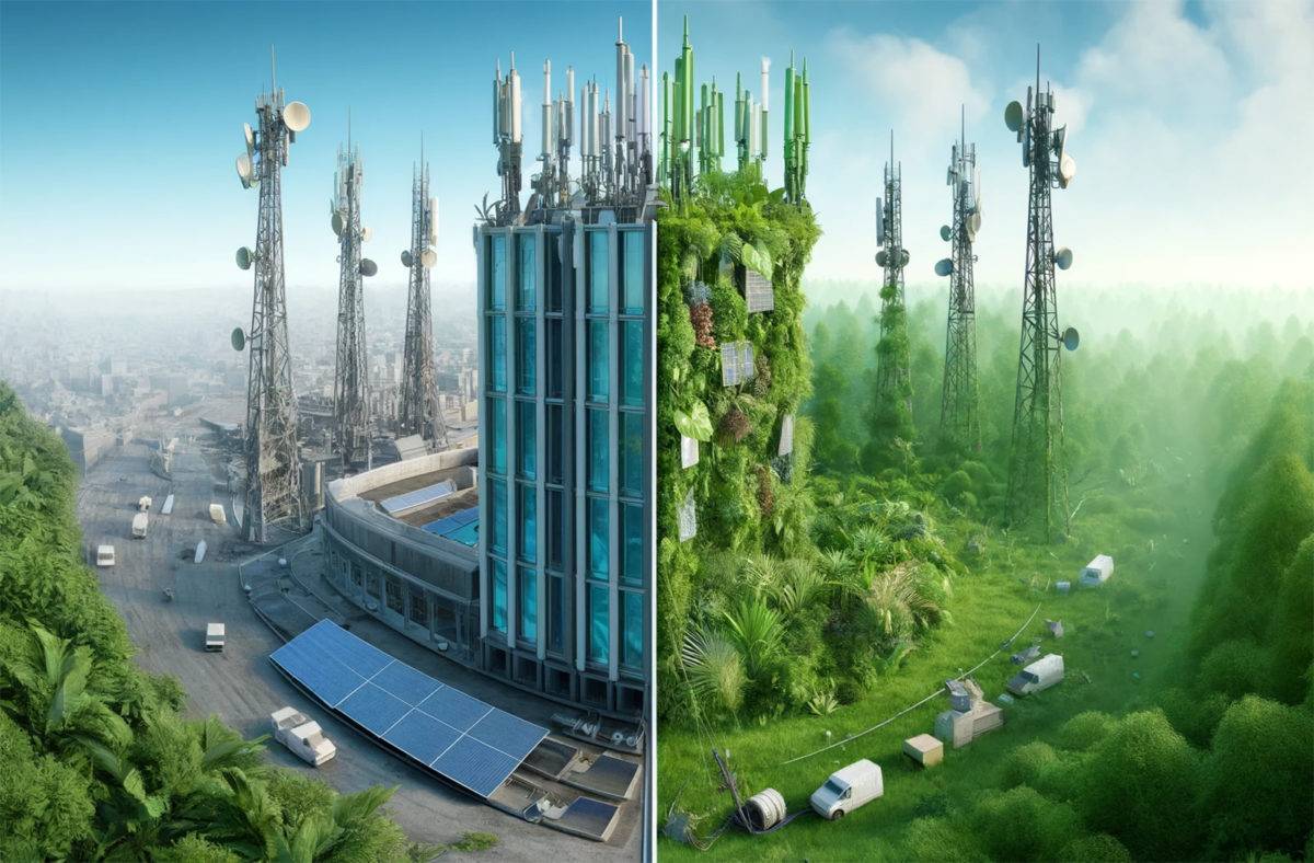 Développement durable vs écoblanchiment, selon DALL-E3. Développement durable vs écoblanchiment, selon DALL-E3.