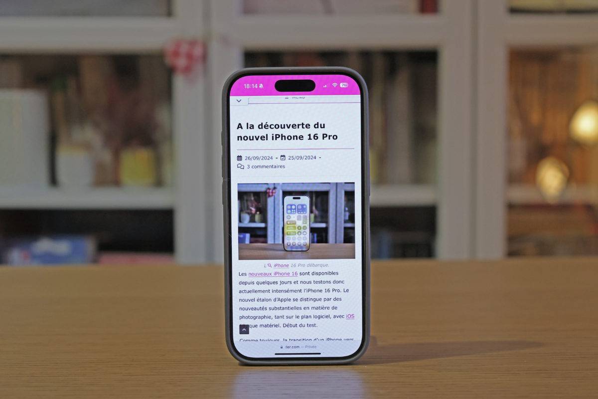 Le test de l'Apple iPhone 16 Pro.