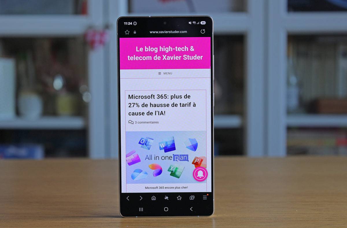 Le Samsung Galaxy S25 Ultra en test.