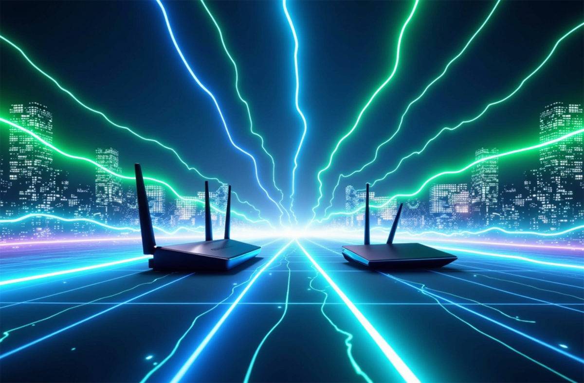 Wi-Fi 7. Illustration: Krea.ai. Wi-Fi 7. Illustration: Krea.ai.