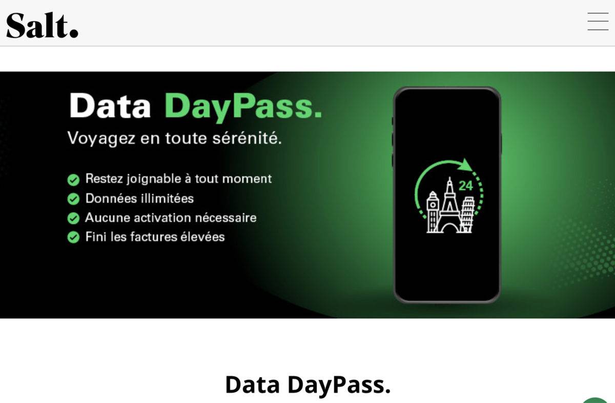 Salt Data DayPass.