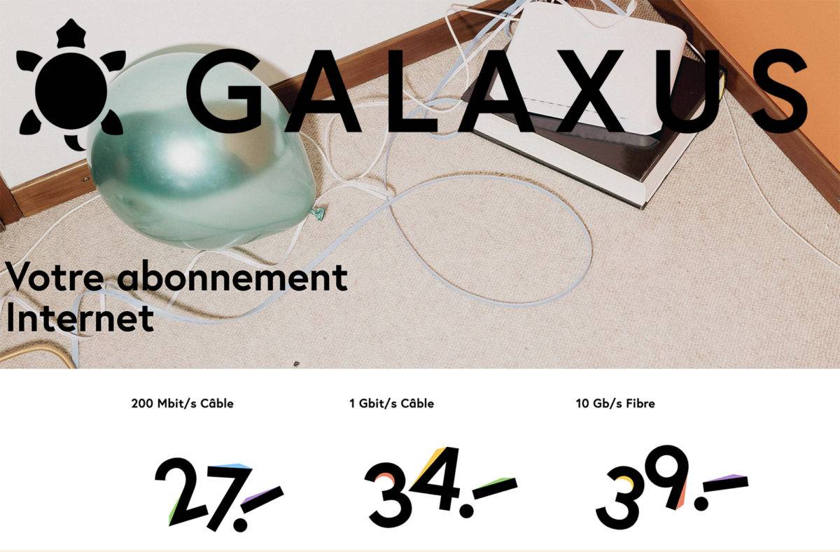 L'internet de Galaxus par le câble de Sunrise (UPC).