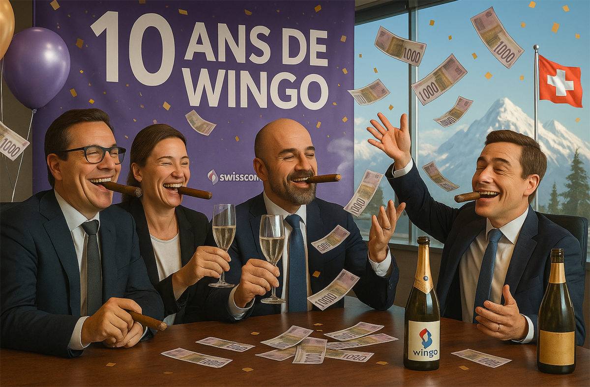 Dix ans de Wingo, ça se fête! Illustration ChatGPT.