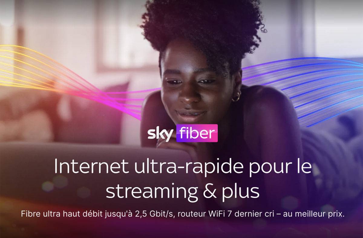 Sky fiber à 35 francs par mois.