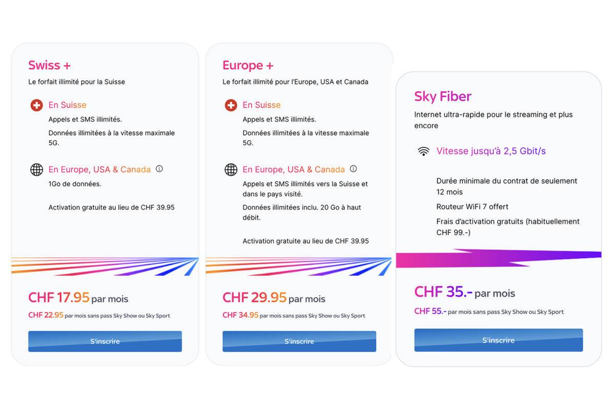 Voici Sky fiber et Sky mobile. Voici Sky fiber et Sky mobile.
