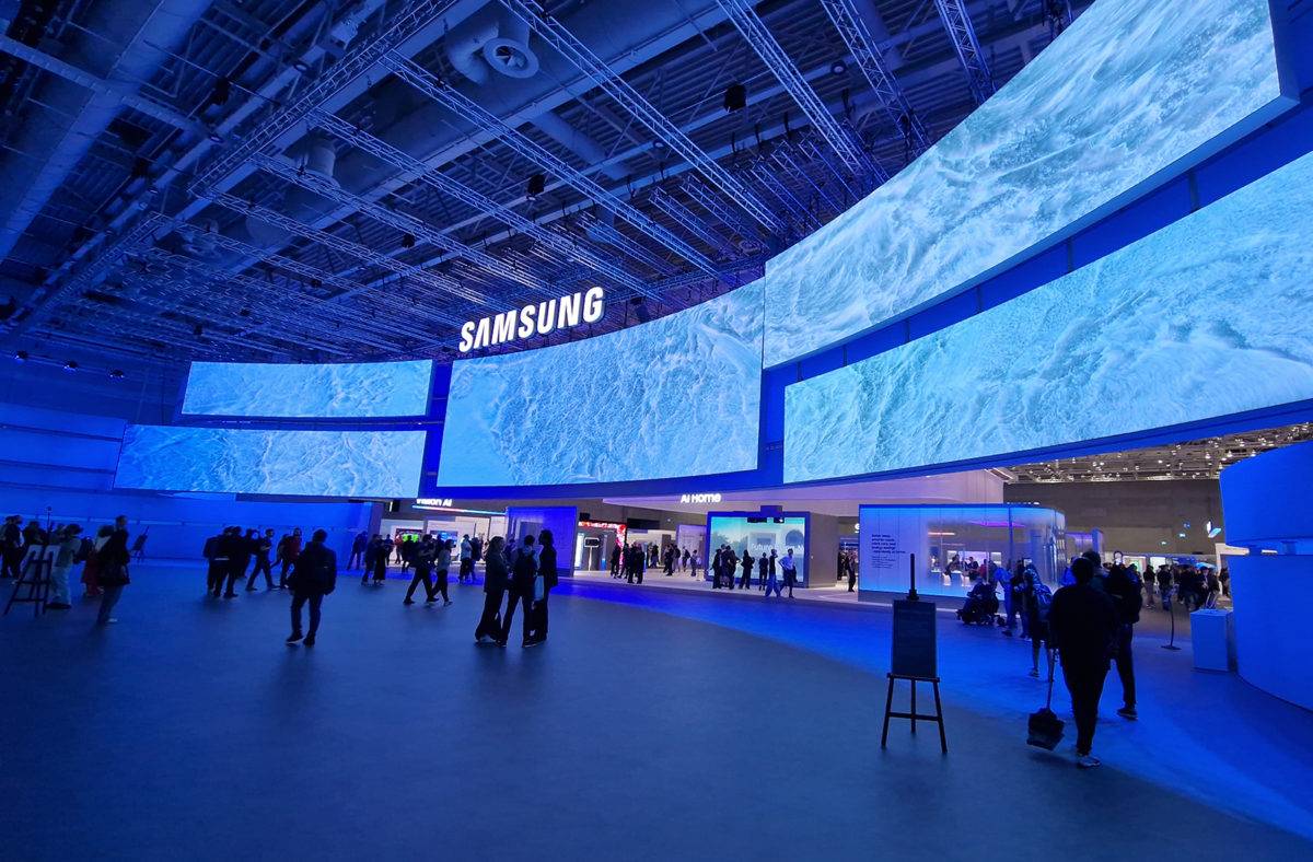 Samsung: un stand aussi impressionnant que ses technologies.