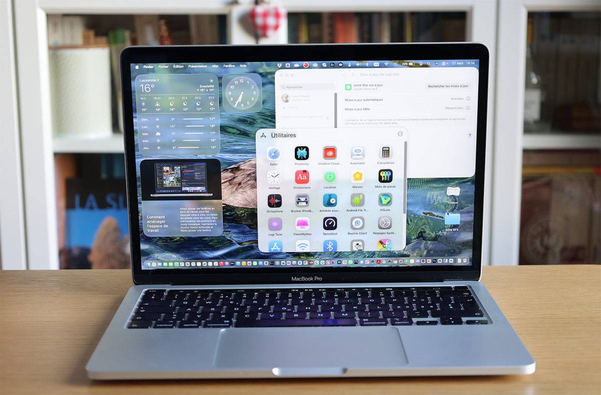 Le test de macOS Tahoe sur un MacBook Pro 2020. Le test de macOS Tahoe sur un MacBook Pro 2020.