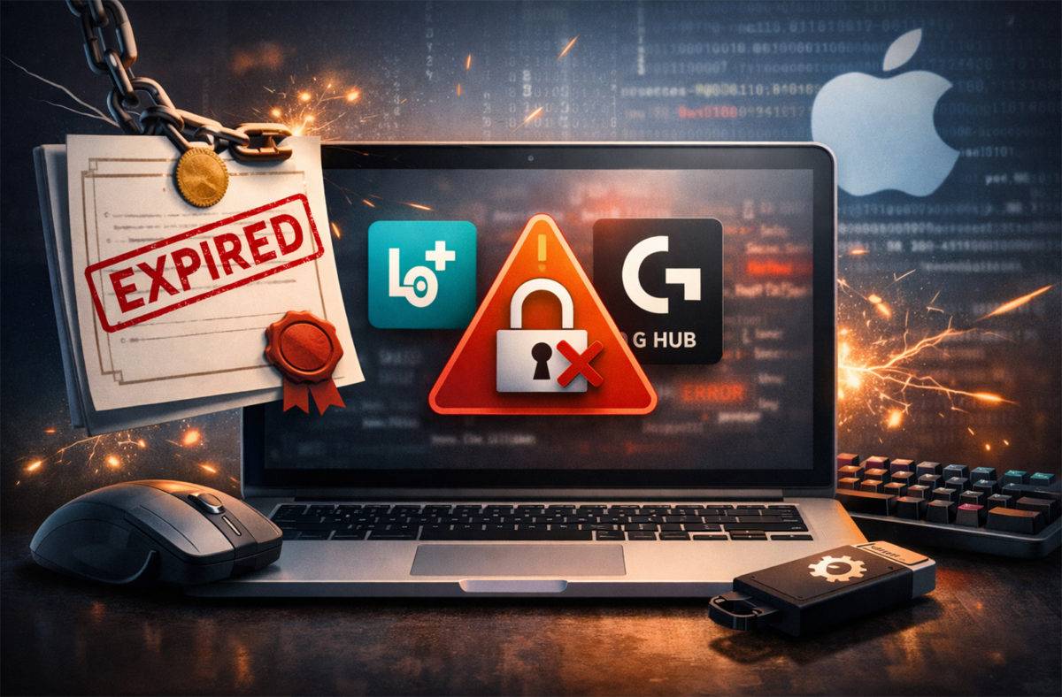 Logitech a oublié de mettre à jour un certificat sur macOS. Logitech a oublié de mettre à jour un certificat sur macOS.