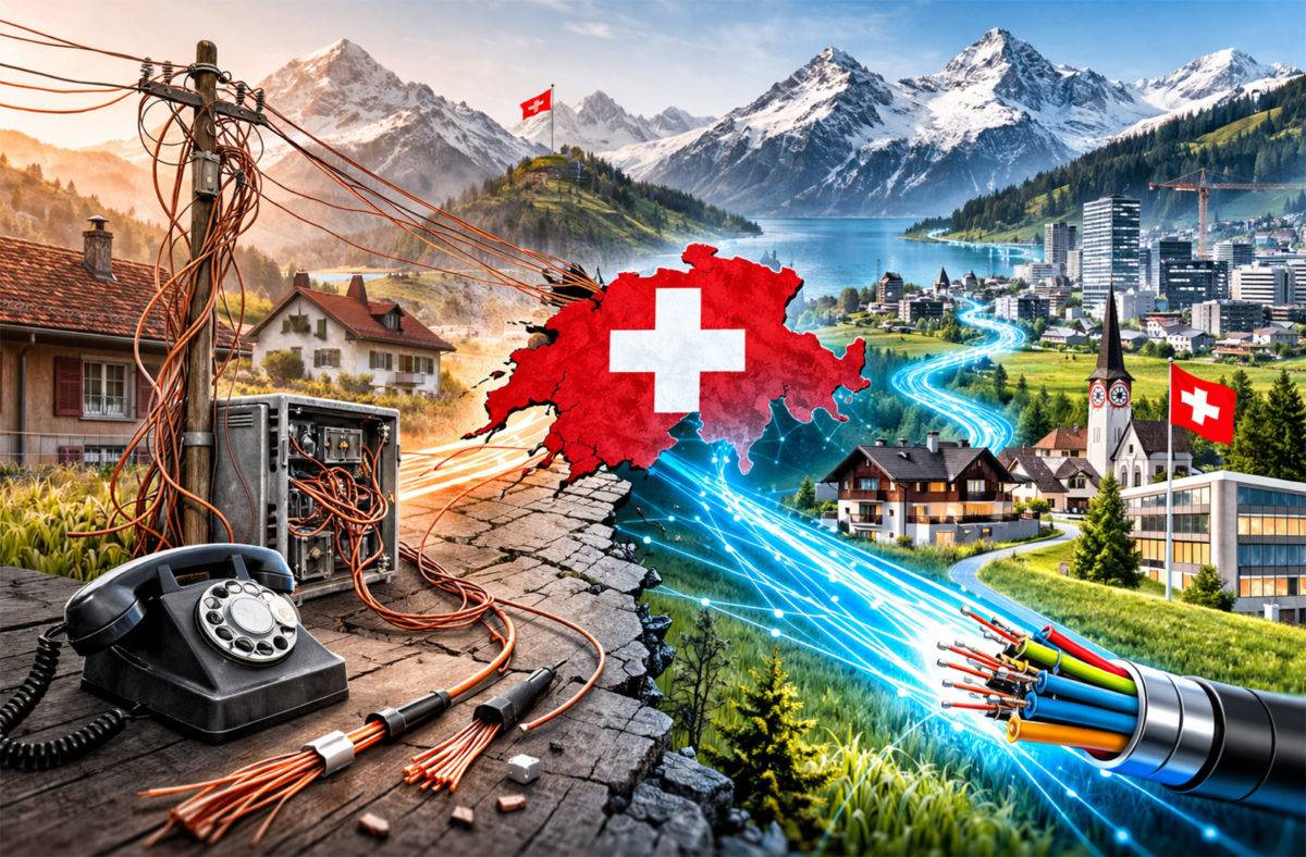 Fibre optique: la Suisse peut faire mieux.