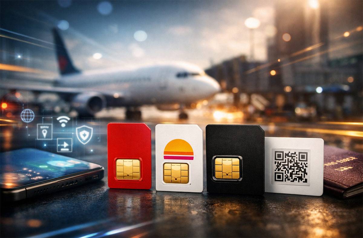 Gare aux frais de roaming. Pensez aux eSIM! Gare aux frais de roaming. Pensez aux eSIM!