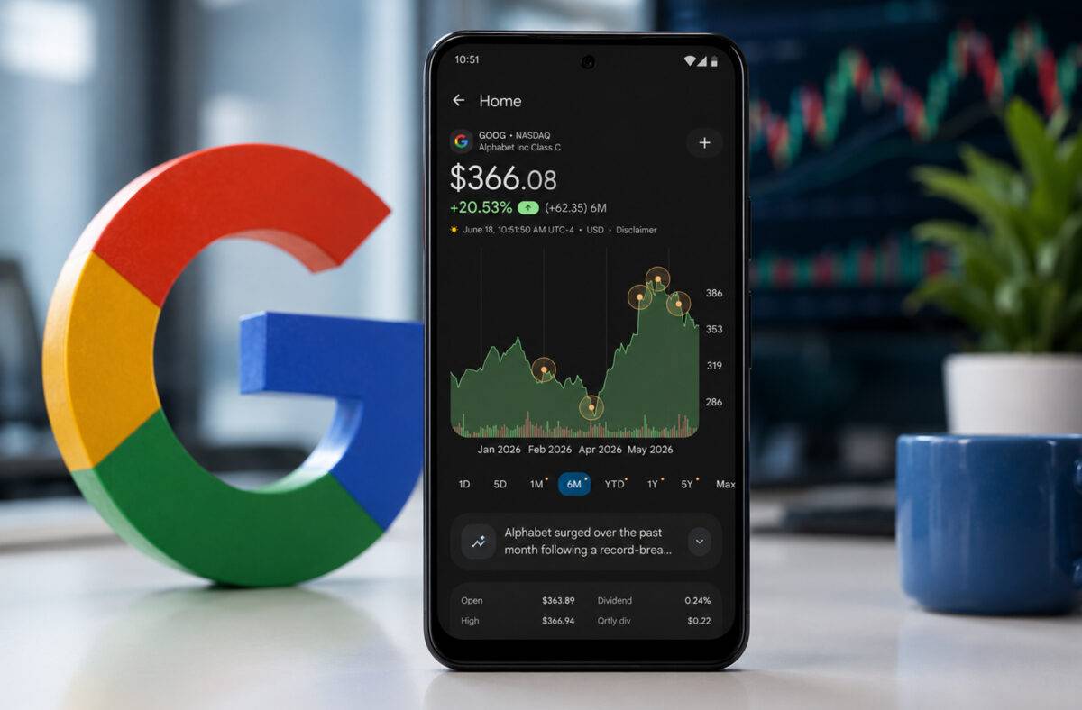 Voici la nouvelle application Google finance.