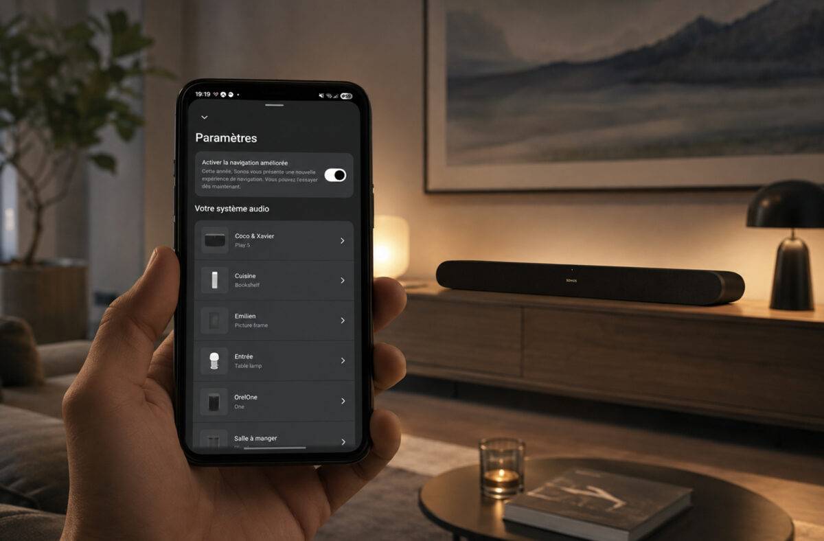 L'application Sonos reste perfectible... Photomontage.