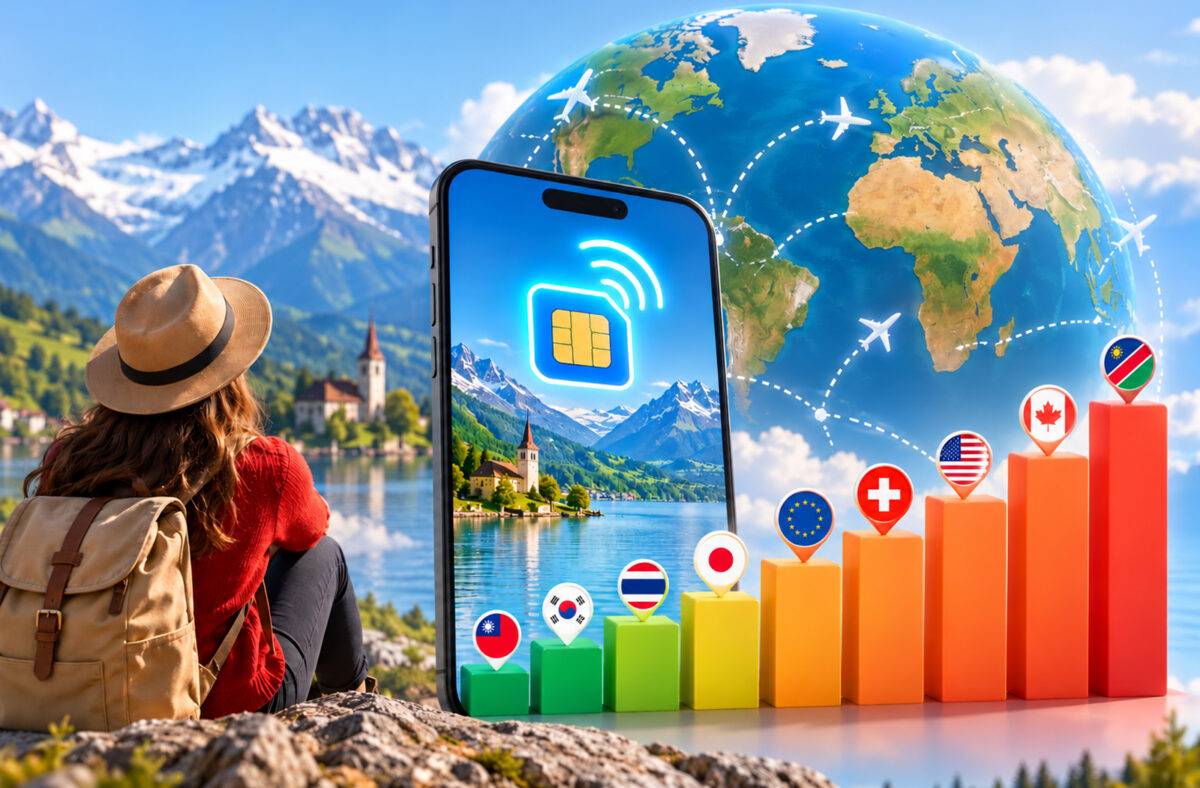 Baromètre des eSIM selon TripoSIM. Baromètre des eSIM selon TripoSIM.